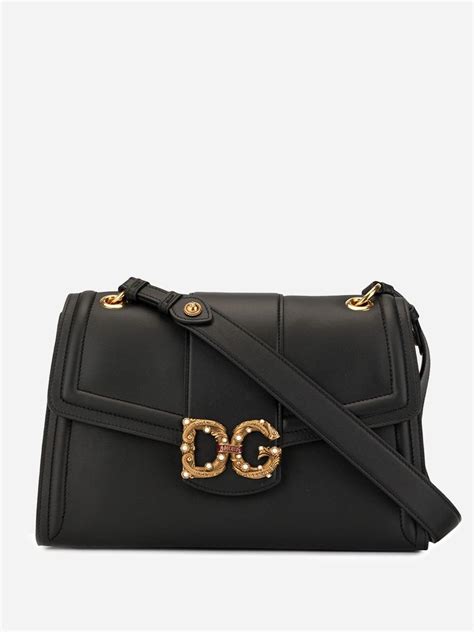 Dolce & Gabbana Black Small Dg Amore Bag In .